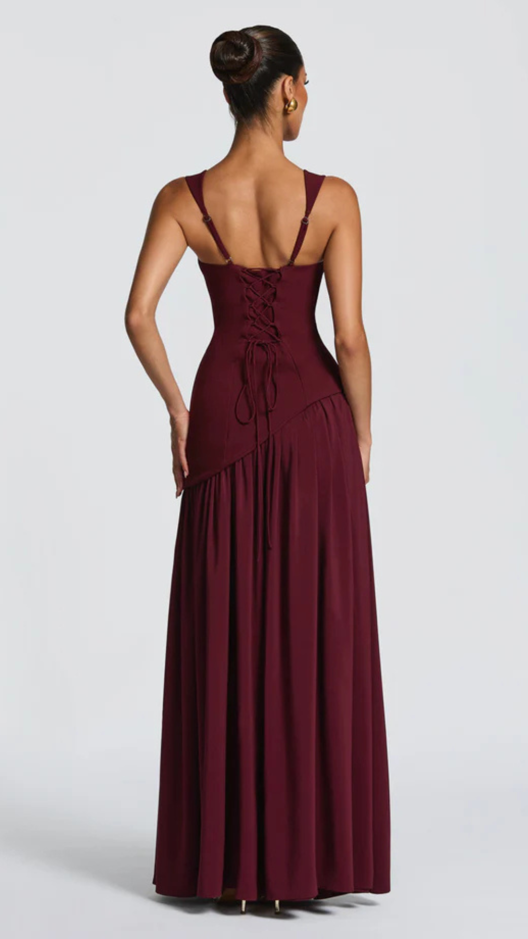Elisa | Vestido Liso Con Abertura