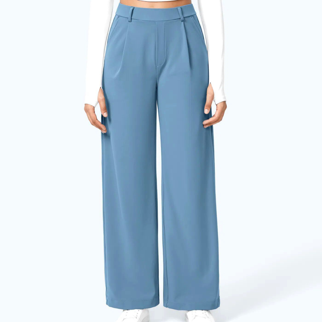 Pantalones elegantes de corte recto