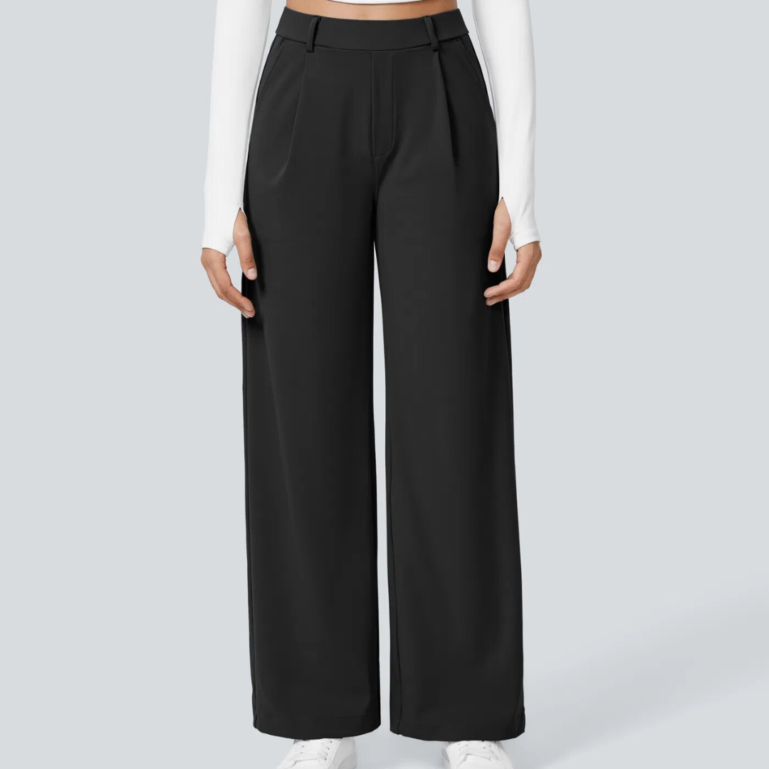 Pantalones elegantes de corte recto