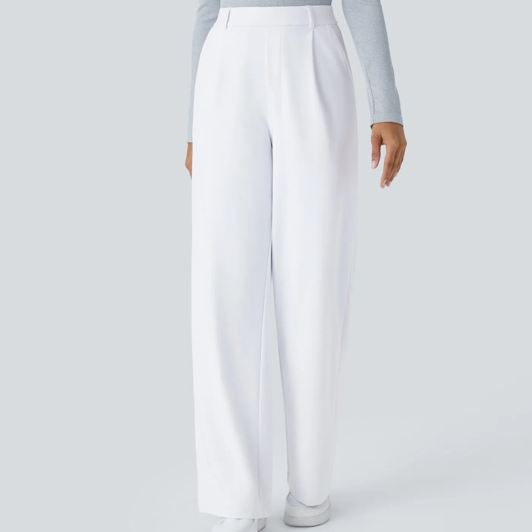Pantalones elegantes de corte recto