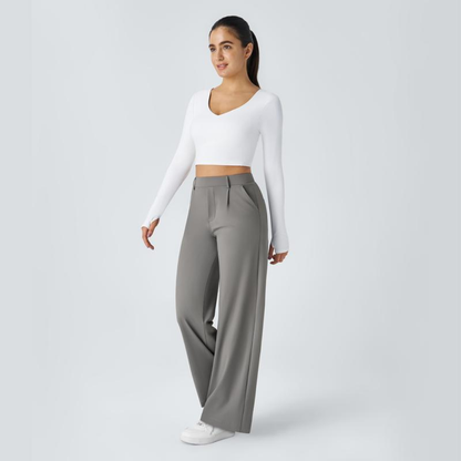 Pantalones elegantes de corte recto