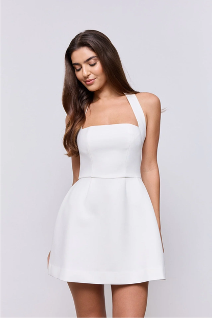 Minivestido De Cuello Cuadrado