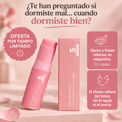 Bálsamo multivolumen de colágeno rosa PDRN