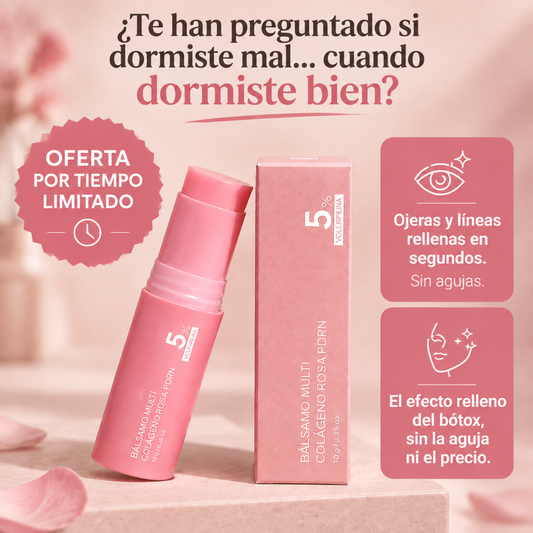 Bálsamo multivolumen de colágeno rosa PDRN