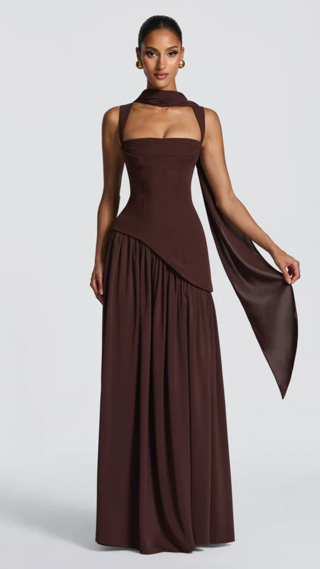 Elisa | Vestido Liso Con Abertura