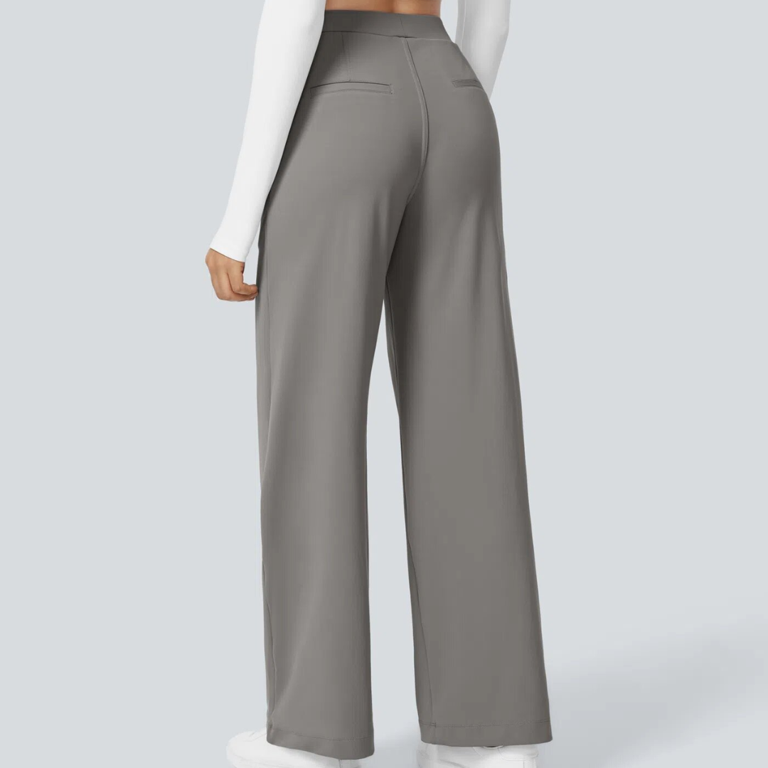Pantalones elegantes de corte recto