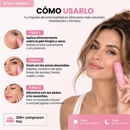 Bálsamo multivolumen de colágeno rosa PDRN