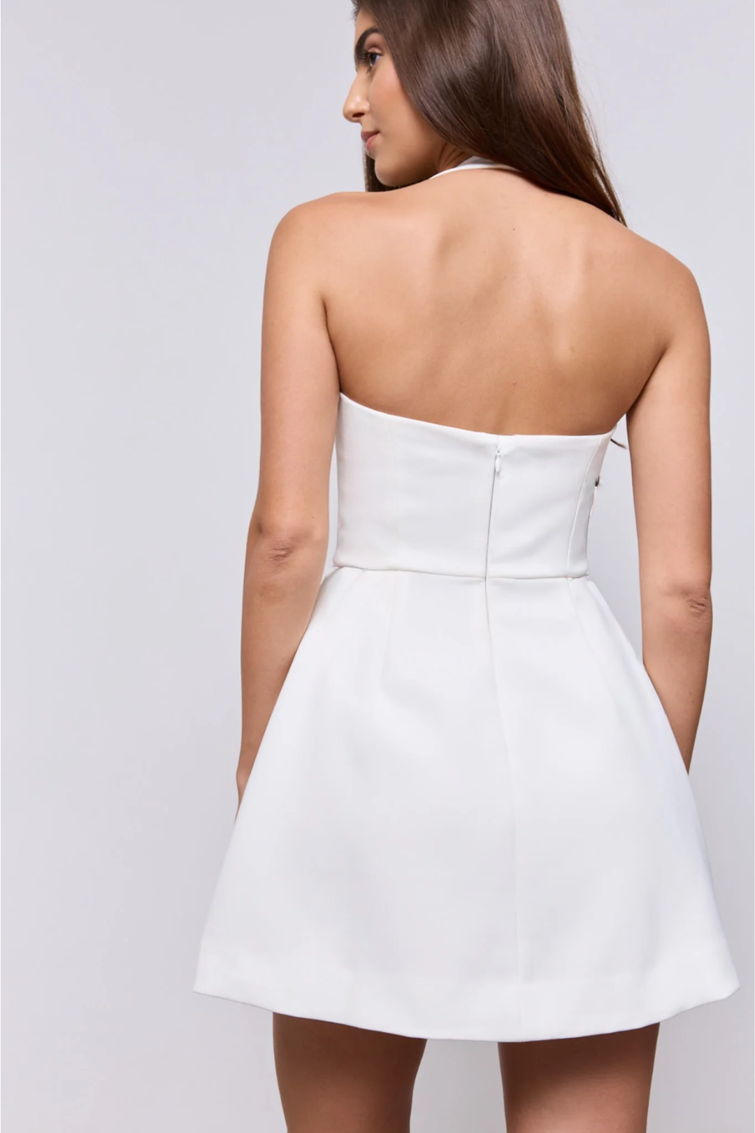 Minivestido De Cuello Cuadrado