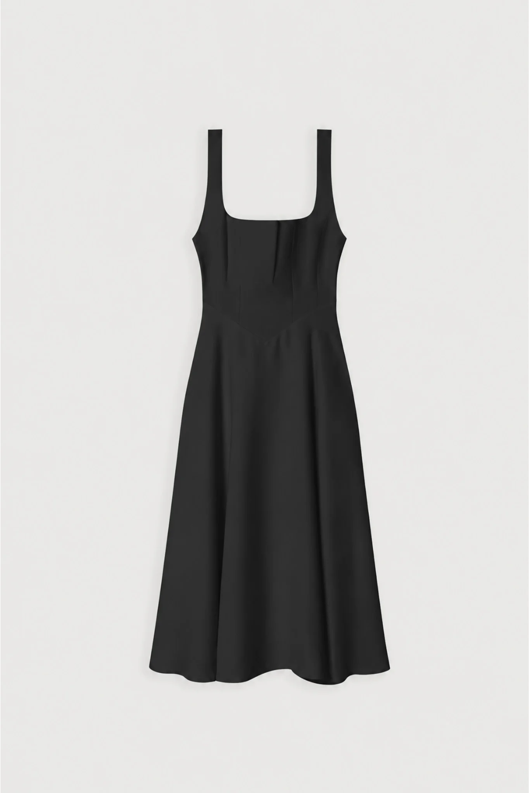 Vestido Midi De Cuello Cuadrado