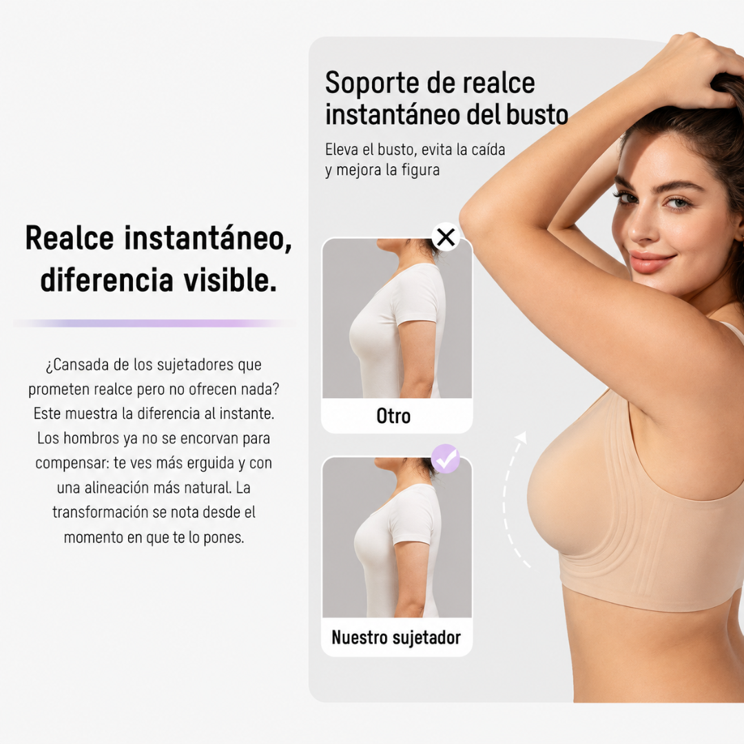 Sujetador sin aros efecto push up