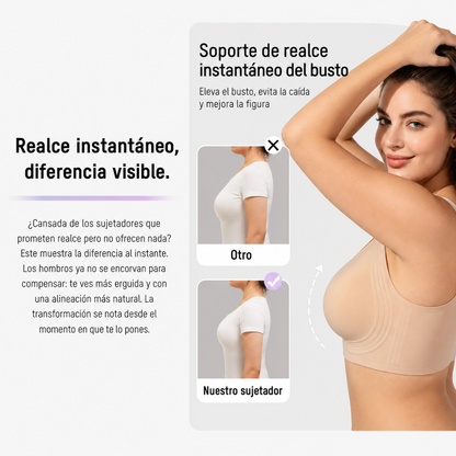 Sujetador sin aros efecto push up