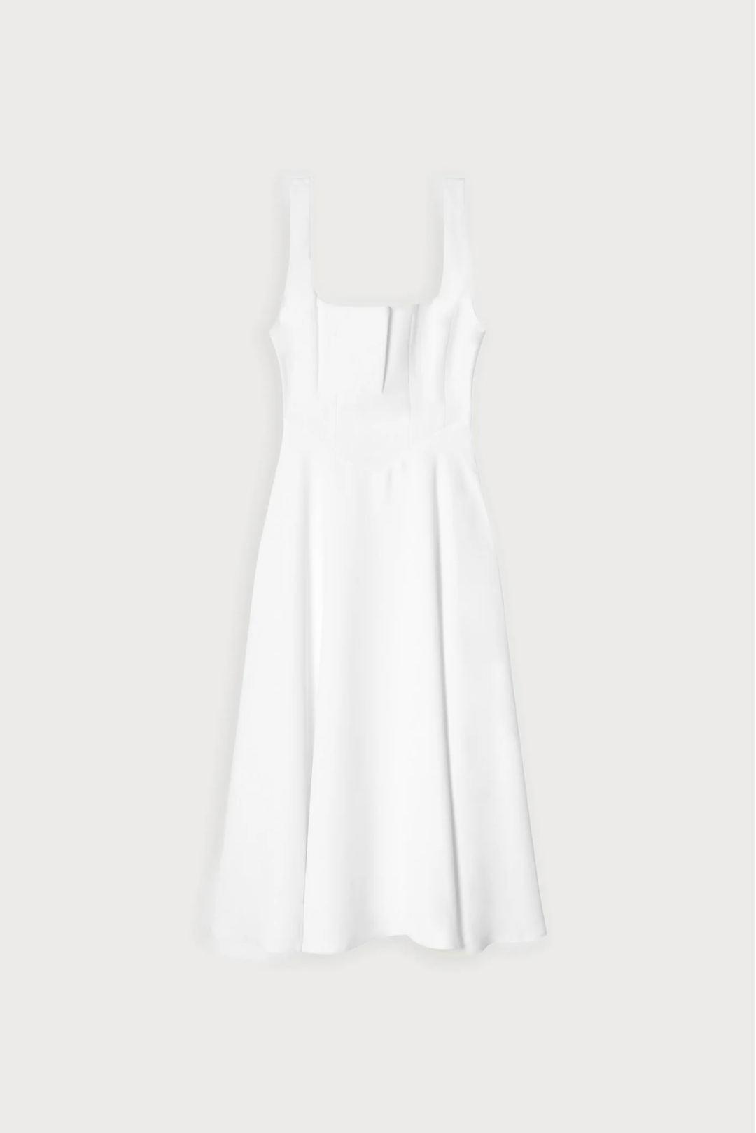 Vestido Midi De Cuello Cuadrado