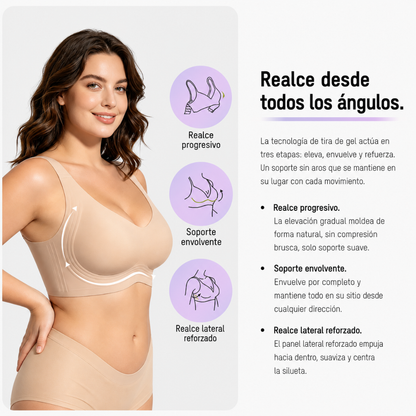 Sujetador sin aros efecto push up