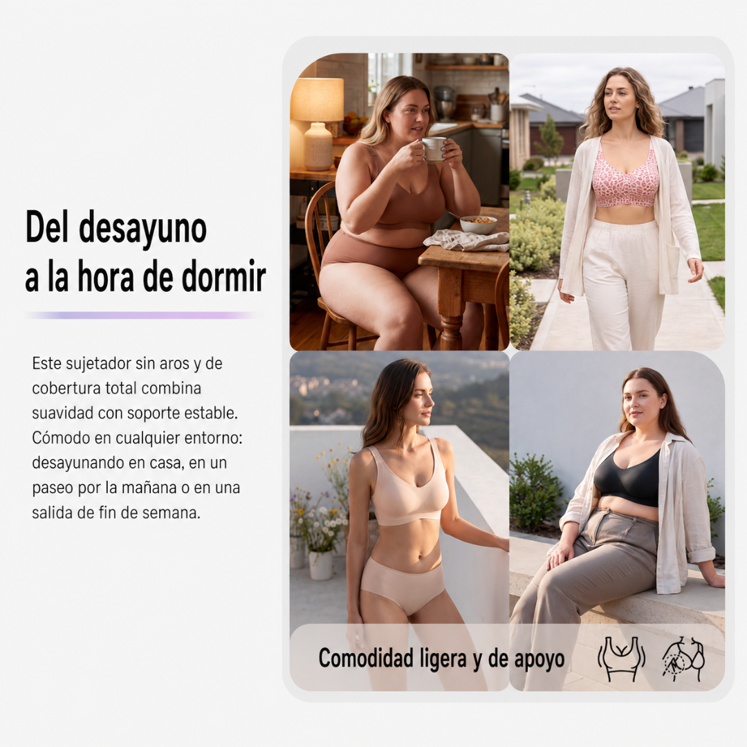 Sujetador sin aros efecto push up