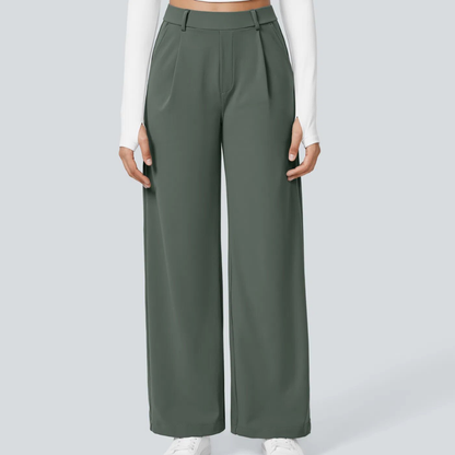 Pantalones elegantes de corte recto